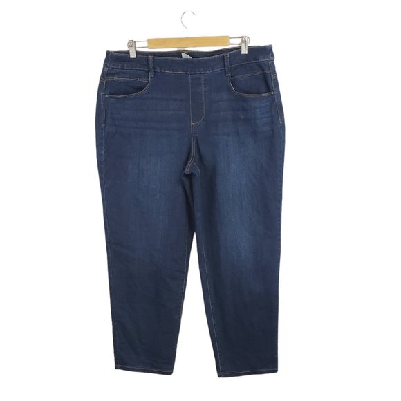 Time and Tru Denim - Time and Tru Dark-wash Slip-on Denim Jeans/Jeggings Size 16-18